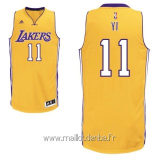 Maillot Los Angeles Lakers No.11 Yi Jaune