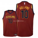 Maillot Enfants Cleveland Cavaliers NO.10 John Holland Rouge Icon 2018