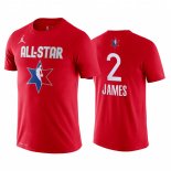 Maillot Manche Courte 2019 All Star NO.2 Lebron James Rouge
