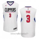 Maillot L.A.Clippers No.3 Chris Paul Blanc