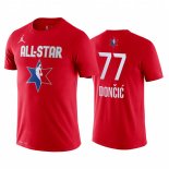 Maillot Manche Courte 2019 All Star NO.77 Luka Doncic Rouge