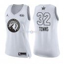 Maillot Femme 2018 All Star NO.32 Karl-Anthony Towns Blanc