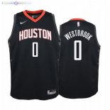 Maillot Enfant Houston Rockets NO.0 Russell Westbrook Noir Statement 2020
