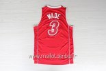 Maillot Miami Heat No.3 Dwyane Wade Rouge