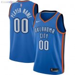 Maillot NBA Oklahoma City Thunder NO.00 Personnalisé Bleu Icon 2020