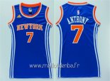 Maillot Femme New York Knicks No.7 Carmelo Anthony Bleu