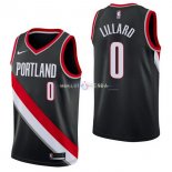 Maillot Portland Trail Blazers Nike NO.0 Damian Lillard Noir Icon