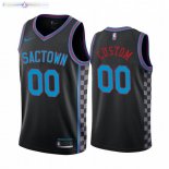 Maillot NBA Sacramento Kings NO.00 Personnalisé Noir Ville 2020-21
