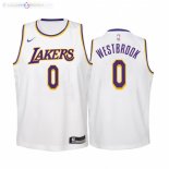 Maillot NBA Enfants Angeles Lakers NO.0 Russell Westbrook Blanc Association 2021-22