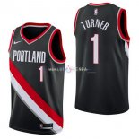 Maillot Portland Trail Blazers Nike NO.1 Evan Turner Noir Icon