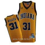 Maillot Indiana Pacers No.31 Reggie Miller Jaune Bande