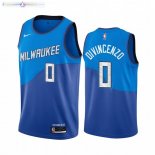 Maillot Milwaukee Bucks Nike NO.0 Donte DiVincenzo Nike Bleu Ville 2020-21