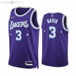 Maillot NBA Nike Los Angeles Lakers NO.3 Anthony Davis 75th Pourpre Ville 2021-22