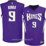 Maillot Sacramento Kings No.9 Rajon Rondo Pourpre