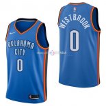 Maillot Oklahoma City Thunder Nike NO.0 Russell Westbrook Bleu Icon
