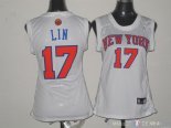 Maillot Femme New York Knicks NO.17 Jeremy Lin Blanc