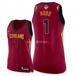 Maillot Femme Cleveland Cavaliers NO.1 Rodney Hood Rouge Icon Patch Finales Champions 2018