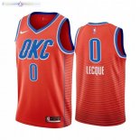 Maillot Oklahoma City Nike Thunder NO.0 Jalen Lecque Orange Statement 2020-21