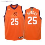 Maillot NBA Enfants Suns NO.25 Mikal Bridges Orange Statement 2021