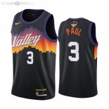 Maillot Phoenix Suns 2021 NBA Finales NO.3 Chris Paul Noir Ville