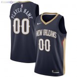 Maillot NBA New Orleans Pelicans NO.00 Personnalisé Marine Icon 2019-20