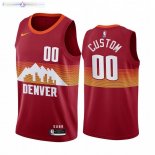 Maillot NBA Denver Nuggets NO.00 Personnalisé Orange Ville 2020-21