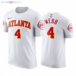 T-Shirts Atlanta Hawks NO.4 Spud Webb Blanc Association 2020-21