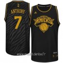 Maillot New York Knicks Metales Mode Précieux No.7 Anthony Noir