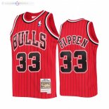 Maillot NBA Enfants Bulls NO.33 Scottie Pippen Rouge Throwback 2021