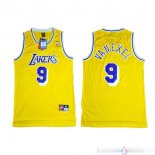 Maillot Los Angeles Lakers NO.9 Nick Van Exel Jaune