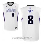 Maillot Sacramento Kings No.8 Rudy Gay Blanc