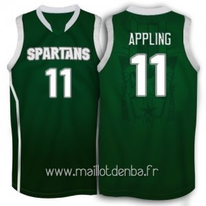 Maillot NCAA Michigan Stata Spartans No.11 Keith Appling Vert