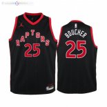 Maillot NBA Enfants Raptors NO.25 Chris Boucher Noir Statement 2020-21