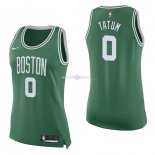 Maillot Femme Boston Celtics NO.0 Jayson Tatum Vert Icon