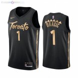 Maillot NBA Nike Toronto Raptors NO.1 Goran Dragic Nike Noir Ville 2021