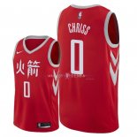 Maillot Houston Rockets Nike NO.0 Marquese Chriss Nike Rouge Ville 2018
