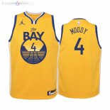 Maillot NBA Enfants State Warriors NO.4 Moses Moody Or Statement 2021