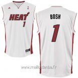 Maillot Miami Heat No.1 Chris Bosh Blanc Rouge