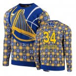 NBA Unisex Ugly Sweater Golden State Warriors NO.34 Shaun Livingston Bleu