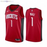 Maillot Houston Rockets Nike NO.1 John Wall Rouge Icon 2020-21