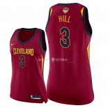 Maillot Femme Cleveland Cavaliers NO.3 George Hill Rouge Icon Patch Finales Champions 2018