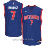 Maillot Detroit Pistons No.7 Brandon Jennings Bleu