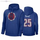 Hoodies Detroit Pistons NO.25 Derrick Rose Bleu Ville 2020-21