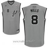 Maillot San Antonio Spurs No.8 Patty Mills Gris