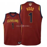 Maillot Enfants Cleveland Cavaliers Finales Champions 2018 NO.1 Rodney Hood Rouge Icon Patch
