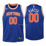 Maillot Enfants New York Knicks NO.0 Enes Kanter Bleu Icon 2018