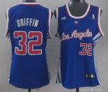 Maillot Femme Los Angeles Clippers NO.32 Blake Griffin Bleu