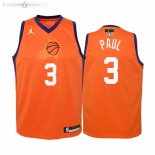 Maillot NBA Enfants Suns NO.3 Chris Paul Orange Statement 2021