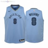 Maillot NBA Enfants Grizzlies NO.8 Ziaire Williams Bleu Statement 2021
