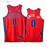 Maillot NBA Nike Detroit Pistons NO.0 Dennis Smith Jr. 75th Rouge Ville 2021-22